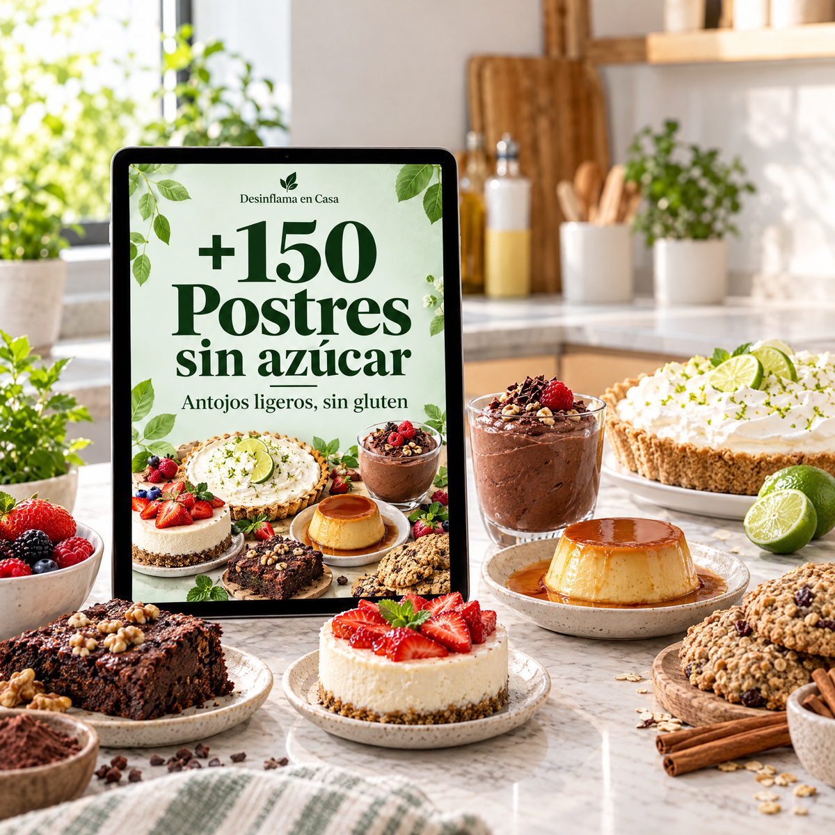 Postres sin azúcar +150 antojos ligeros