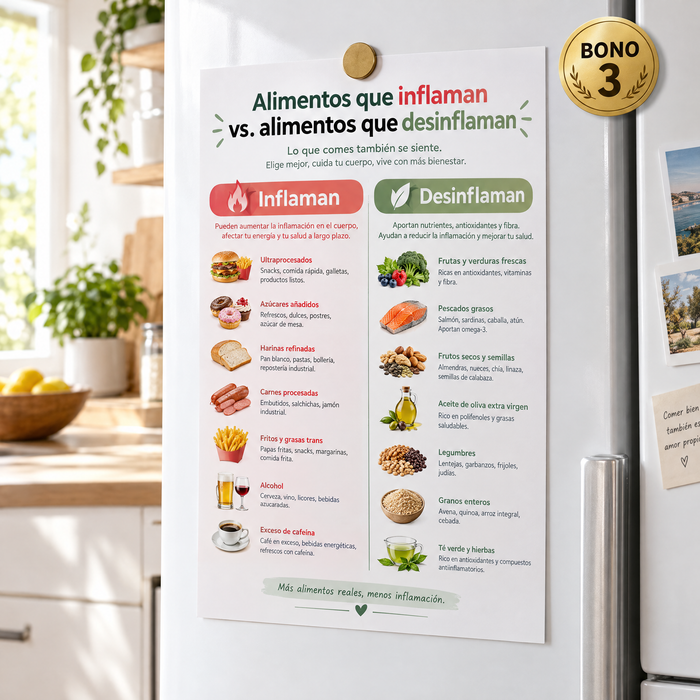 Alimentos que inflaman vs. que desinflaman 🎁